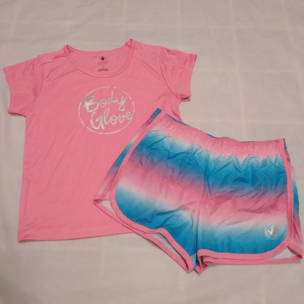 Body Glove Outfit Size 12 Shirt Shorts Lined